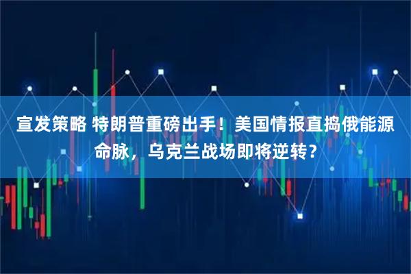 宣发策略 特朗普重磅出手！美国情报直捣俄能源命脉，乌克兰战场即将逆转？