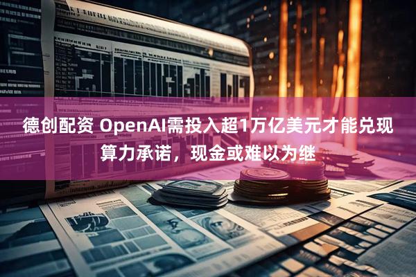 德创配资 OpenAI需投入超1万亿美元才能兑现算力承诺，现金或难以为继