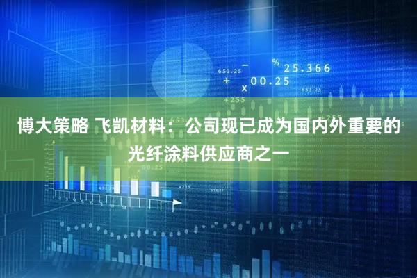 博大策略 飞凯材料：公司现已成为国内外重要的光纤涂料供应商之一